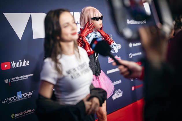 Theresia Crone is taking a stand against digital violence at the Videodays gala i Copyright: xDominikxButzmannx