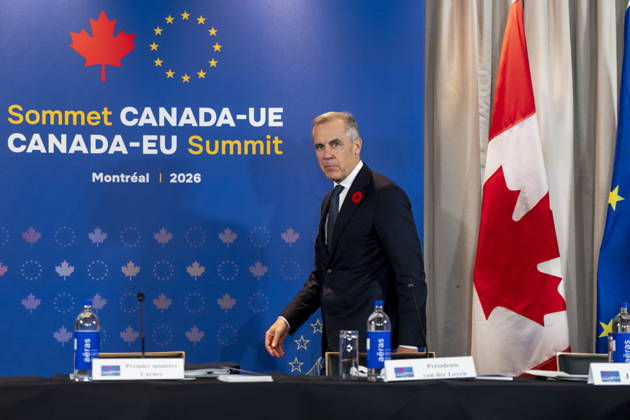 October 29, 2026, Montreal, Pq, CANADA: Prime Minister Mark Carney arrives to a roundtable with business leaders during the Canada-EU Summit, in Montreal, on Thursday, Oct. 29, 2026. Montreal CANADA  - ZUMAc35_ 20261029_zaf_c35_095 Copyright: xChristopherxKatsarovx