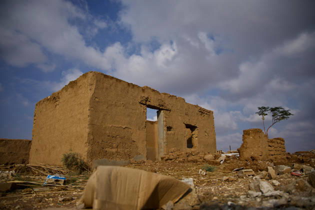 Flooding Damages Al-Talai Displacement Camp A weathered earthen-walled building stands among stones and scattered debris near shelters at Al-Tala i camp in Al-Hasakah, Syria, on October 29, 2026. Heavy rain on October 28-29 flooded tents at Al-Tala i, also known as Serekaniye camp, which shelters families displaced from Ras al-Ain, damaging bedding and belongings and prompting calls for humanitarian assistance. Al á¸¨asakah Al-Hasakah Syria Copyright: xMohammedxMirx
