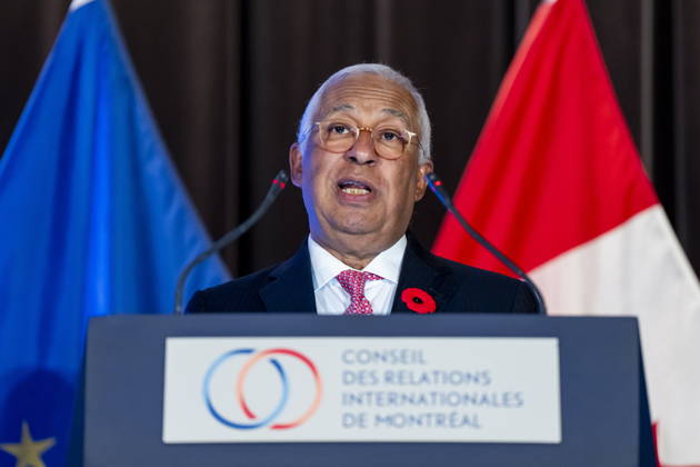 October 29, 2026, Montreal, Pq, CANADA: President of the European Council, Antonio Costa, gives remarks at a luncheon ahead of the Canada-EU Summit, in Montreal, on Thursday, Oct. 29, 2026. Montreal CANADA - ZUMAc35_ 20261029_zaf_c35_135 Copyright: xChristopherxKatsarovx