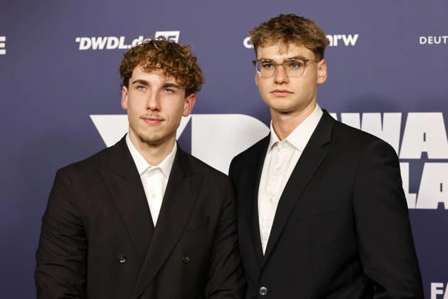 The comedy duo Luis Lindemann and Valentin Bölsing (Luis Valentin), founders of the fashion brand Pavalo, at the 2025 VideoDays Festival Awards ceremony at the E Werk in Cologne, October 29, 2026, North Rhine-Westphalia, Germany Copyright: xChristophxHardtx