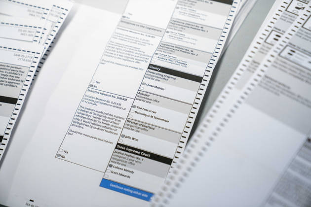 October 29, 2026, Renton, Washington, USA: Voted ballots lay on a table after being opened in a secure room for the 2026 mid-term election at the King County Elections office in Renton, Washington, USA, on Thu., Oct. 29, 2026. Approximately 98% of votes cast in Washington state are mail-in ballots. Renton USA - ZUMAb344 20261029_znp_b344_048 Copyright: xM.xScottxBrauerx