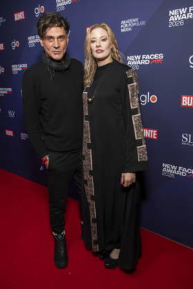 ABB NEWFACES Rainer Meifert and Renee Johanna Stul were guests at the BUNTE New Faces Award Music 2026 at Cafe Moskau on October 29, 2026, in Berlin, Germany