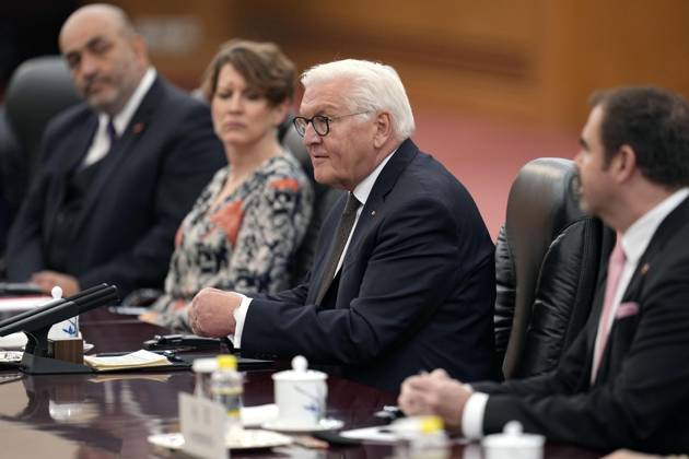 German president in Beijing German President Frank-Walter Steinmeier (2nd from R) holds talks with Chinese President Xi Jinping at the Great Hall of the People in Beijing on Oct. 30, 2026.  A14AA0005632244P
