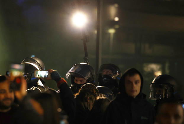 Generation Z nationwide demonstration Members of the Generation Z movement clash with the police during a nationwide demonstration at the White Tower (Weisser Turm) in Nuremberg, Germany. Thousands of young protesters took to the streets across 23 German cities to demand more political influence, better education, decisive climate action, and affordable living, while protesting against budget cuts and military conscription. October 31th, 2026 Photo by Davide Elias Copyright: xDavidexEliasx