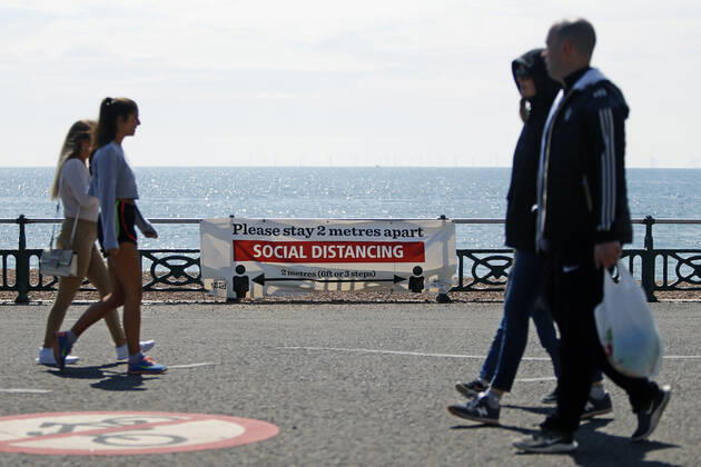 Coronavirus in Großbritannien, Eindrücke aus Brighton