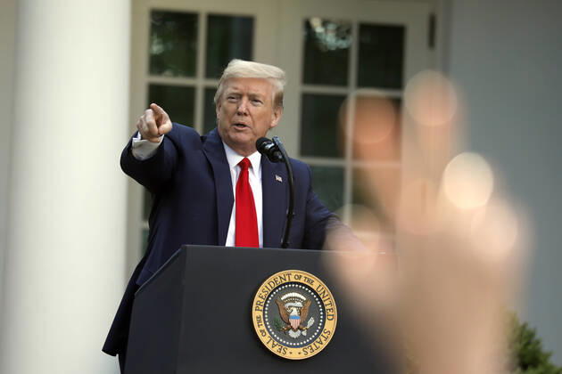 Coronavirus in den USA, Donald Trump Pressekonferenz in Washington