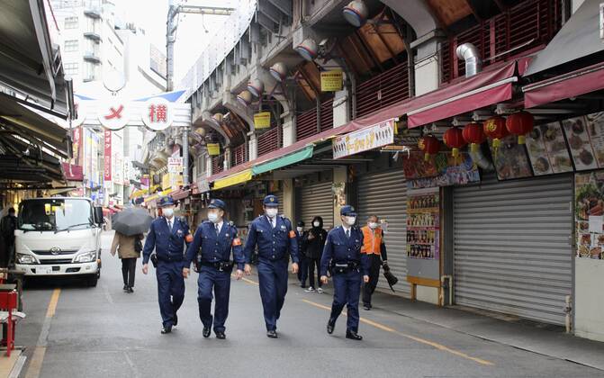 Coronavirus in Japan, Impressionen aus Tokio
