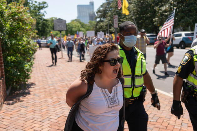 Coronavirus in den USA, Proteste gegen den Lockdown in Raleigh, North Carolina