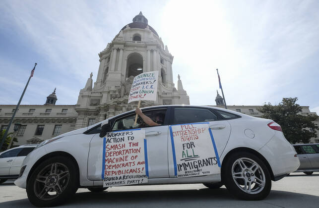 Coronavirus in den USA, Proteste in Pasadena, Kalifornien