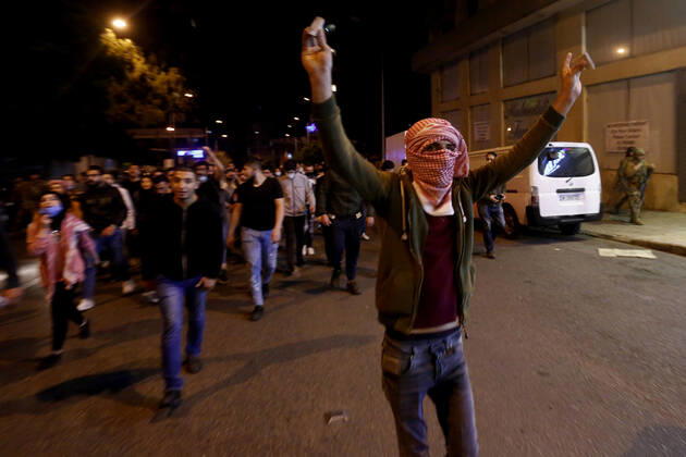 Coronavirus im Libanon, Proteste gegen Regierungsmaßnahmen in Beirut