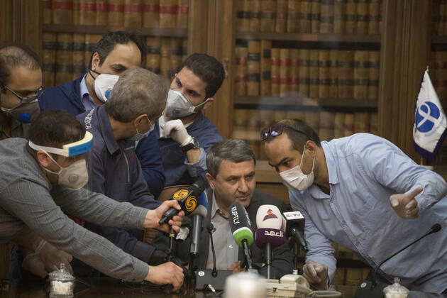 Coronavirus im Iran, Pressekonferenz von Alireza Biglari zum Umfang des Covid-19-Tests in Teheran