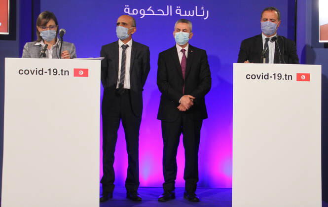 Coronavirus in Ägypten, Pressekonferenz in Tunis