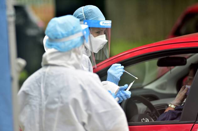 Coronavirus in Italien, Drive-Through-Tests in Mailand