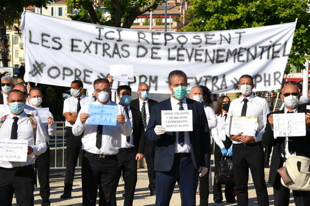 Coronavirus in France, protest of the tourism industry in Cannes