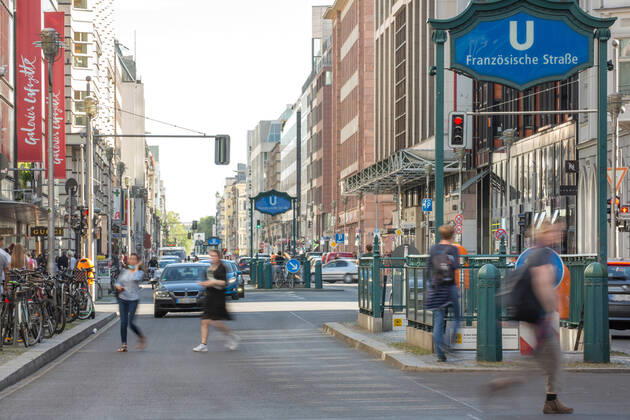 Berlin, Friedrichstrasse to be transformed into a promenade with few cars - Stock photos