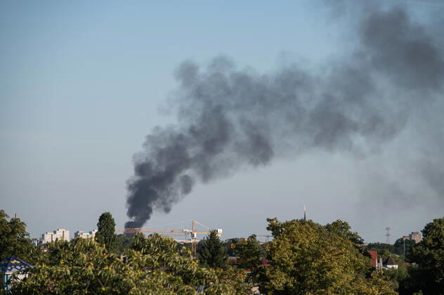 Berlin, fire in an apartment building in Weißensee