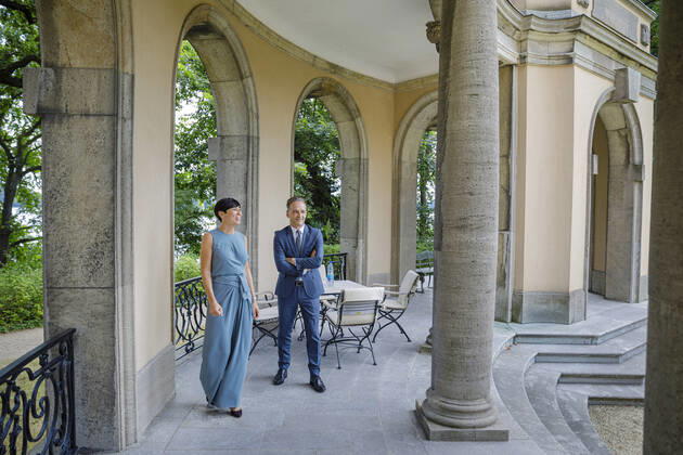 Berlin, Heiko Maas receives Eriksen Soreide in the guest house of the Foreign Office