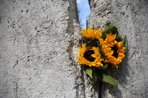 Potsdam, commemoration and wreath-laying ceremony on the anniversary of the construction of the Berlin Wall