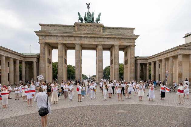 Berlin, protest against the presidential elections in Belarus