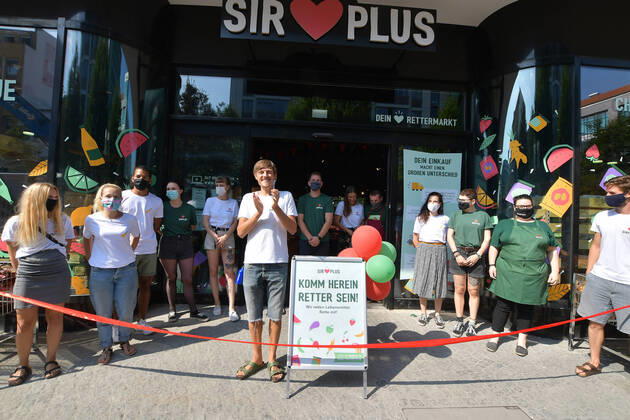 Berlin, 6th opening of Sirplus supermarket for rescued food