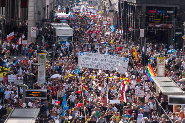 Berlin, demonstration against the current corona politics