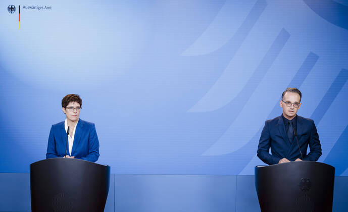Berlin, Annegret Kramp-Karrenbauer and Heiko Maas comment on the poisoning of Nawalnyj