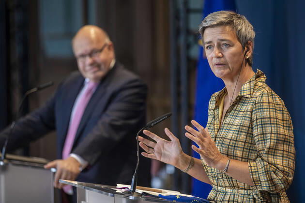 Berlin, Peter Altmaier and Margrethe Vestager Press conference on the European Competition Day