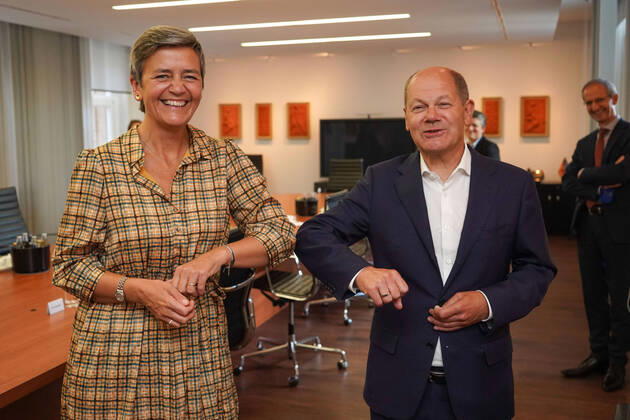 Berlin, Olaf Scholz meets Margrethe Vestager
