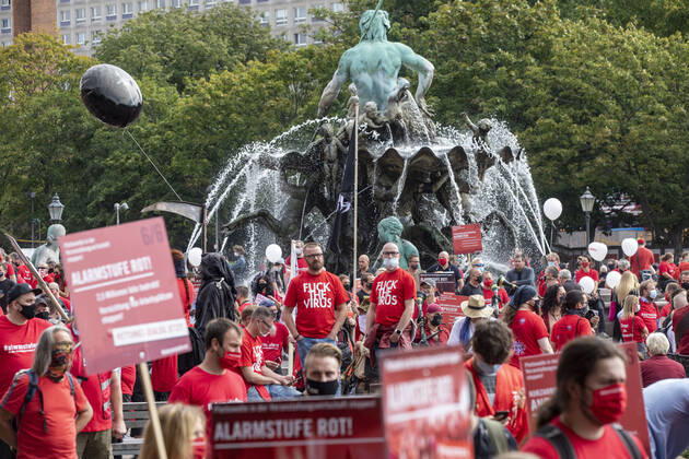 Berlin, Demonstration of the event industry under the motto Alarm level red
