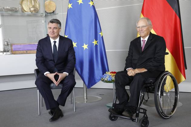 Berlin, Wolfgang Schäuble meets Zoran Milanovic