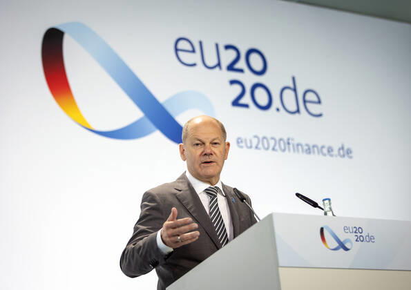 Berlin, press conference after ECOFIN Council meeting