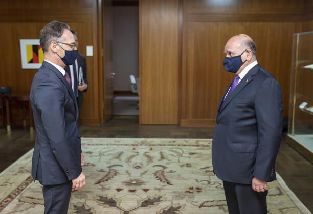 Berlin, Heiko Maas meets Fuad Mohammed Hussein