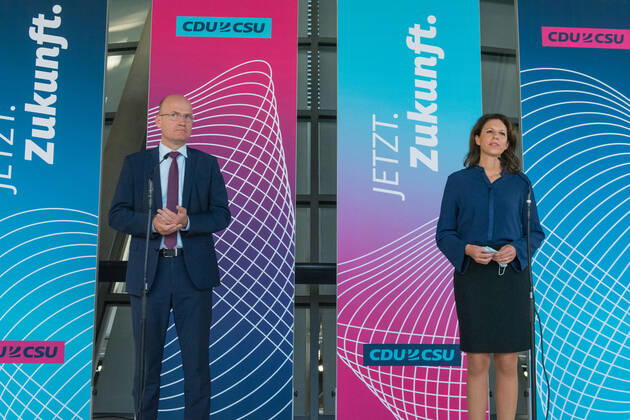 Berlin, press conference of the CDU CSU parliamentary group