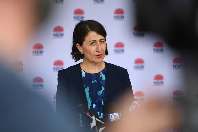 Coronavirus in Australien, Pressekonferenz in Sydney mit NSW-Premier Gladys Berejiklian