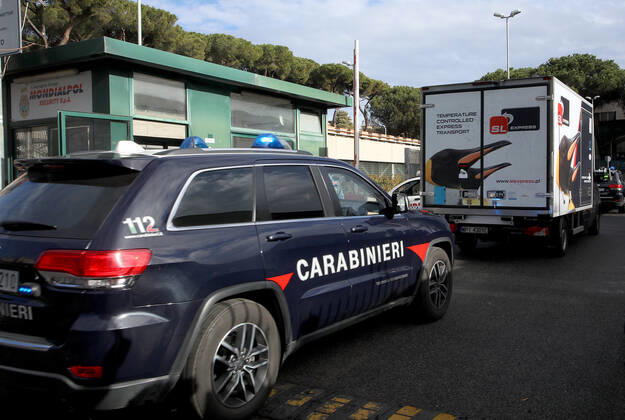 Coronavirus in Italien, Ankunft von Impfstoff-Dosen im Lazzaro Spallanzani Institut in Rom