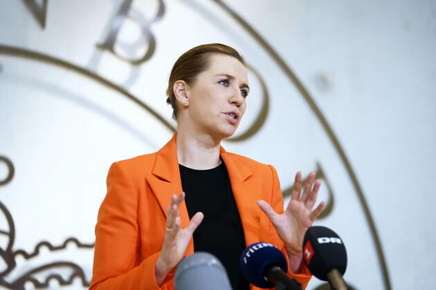 Coronavirus in Dänemark, Ministerpräsidentin Mette Frederiksen Pressekonferenz nach erster Impfung