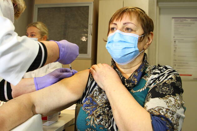 Coronavirus in Litauen, Impfstart im Krankenhaus in Panevezys