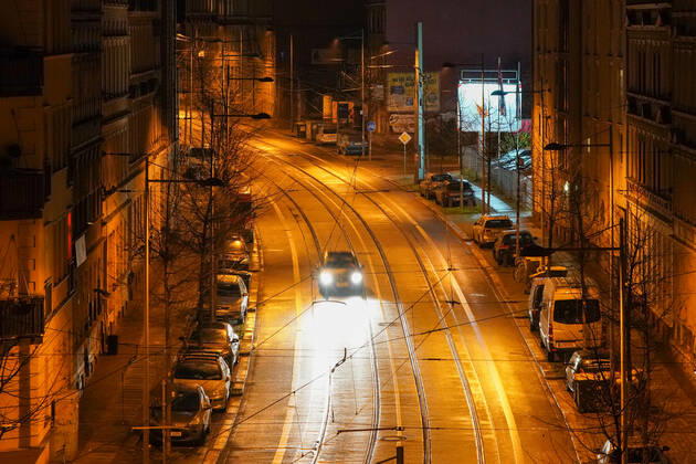 Coronavirus in Sachsen, Menschenleere Straße in Leipzig