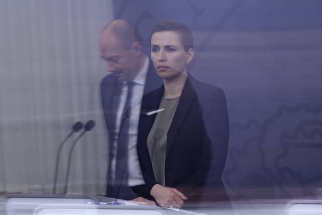 Coronavirus in Dänemark, Mette Frederiksen Pressekonferenz in Kopenhagen