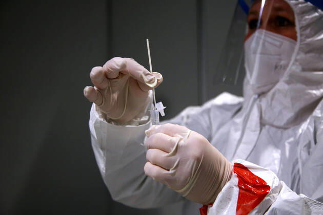 Coronavirus, Schnelltestzentrum am Flughafen Dortmund