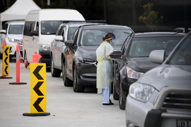 Coronavirus in Australien, Corona Drive Through Teststation in Sydney