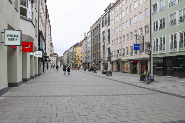 Coronavirus in Bayern, Eindrücke vom Lockdown aus München
