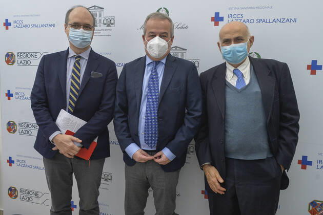 Coronavirus in Italien, Pressekonferenz im Spallanzani Institut in Rom zum ReiThera Grad-Cov2-Impfstoff