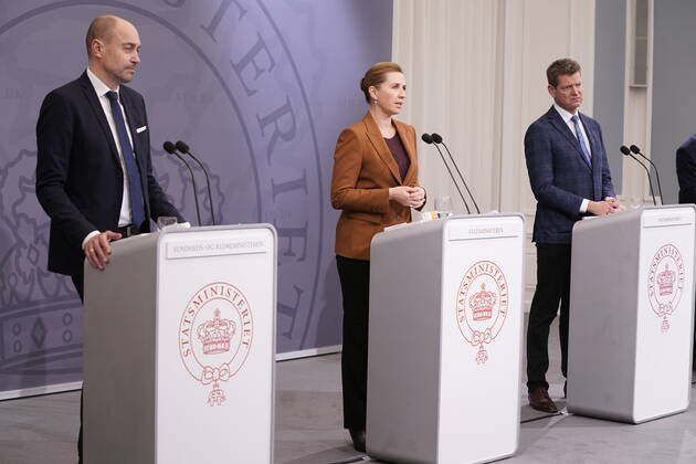 Coronavirus in Dänemark, Pressekonferenz mit Ministerpräsidentin Mette Frederiksen in Kopenhagen