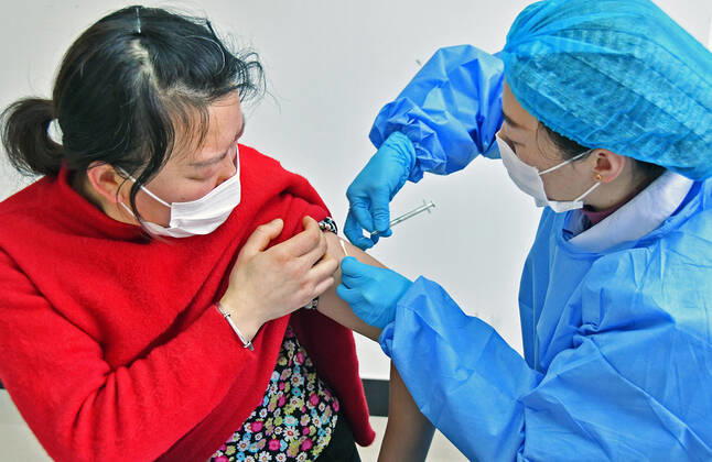 Coronavirus in China, Impfungen in Klinik in Yantai