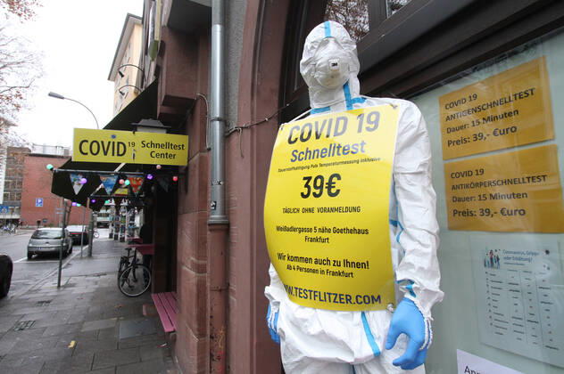 Coronavirus in Hessen, Eindrücke aus Frankfurt Main