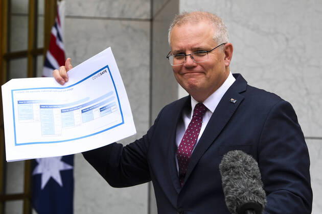 Coronavirus in Australien, Pressekonferenz mit Scott Morrison