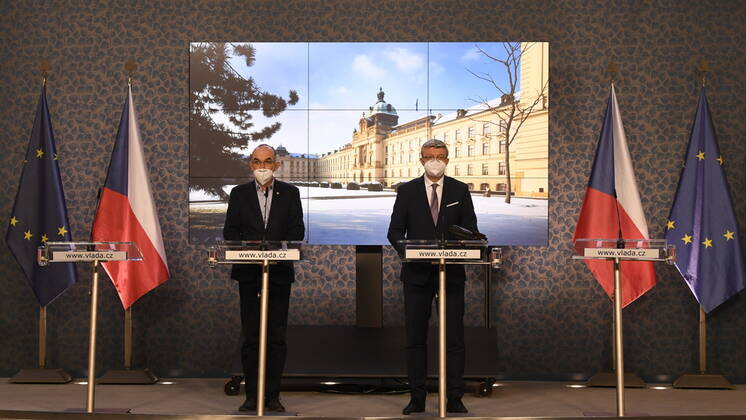Coronavirus in Tschechien, Pressekonferenz von Jan Blatny und Karel Havlicek