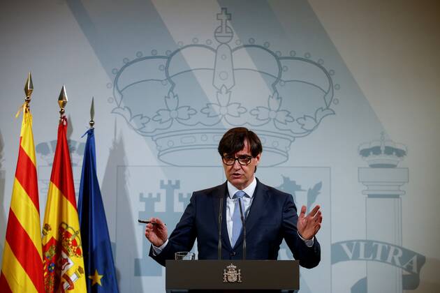 Coronavirus in Spanien, Pressekonferenz von Salvador Illa